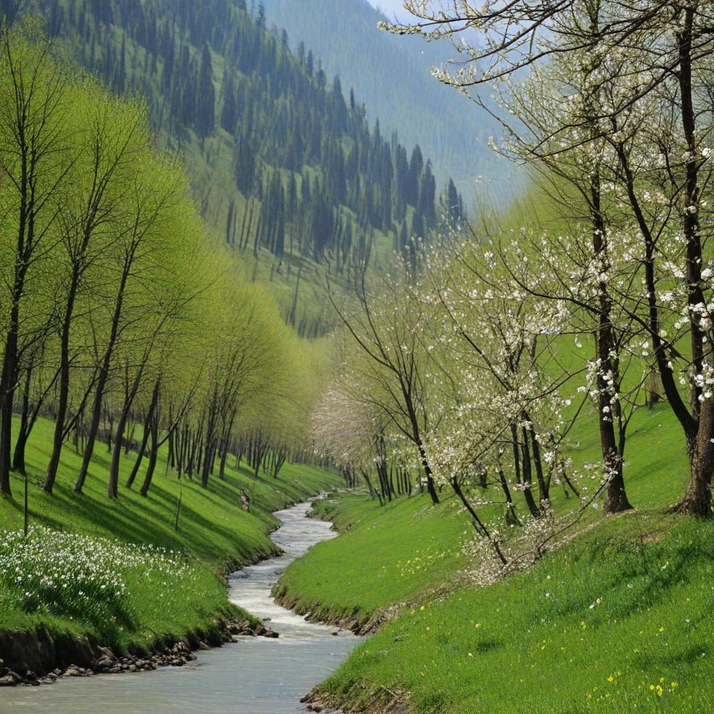 Weather conditions during spring: Spring in Kashmir is a magical time when the valley comes to life with blooming flowers and vibrant colors. The weather is pleasant, with temperatures ranging from 15°C to 25°C, making it ideal for outdoor activities.