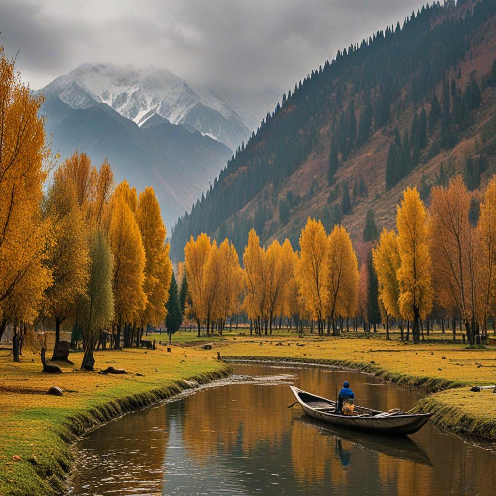 Autumn in Kashmir is a photographer's paradise, with the vibrant hues of changing leaves creating a stunning backdrop. The weather is cool and pleasant, making it an ideal time for leisurely walks and sightseeing.