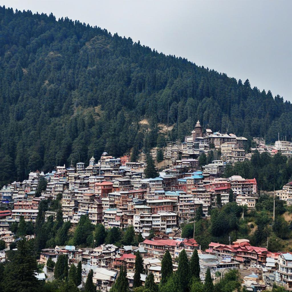 Snowing places in india-Shimla, the "Queen of Hills," features colonial charm with Victorian architecture and snow-covered landscapes.