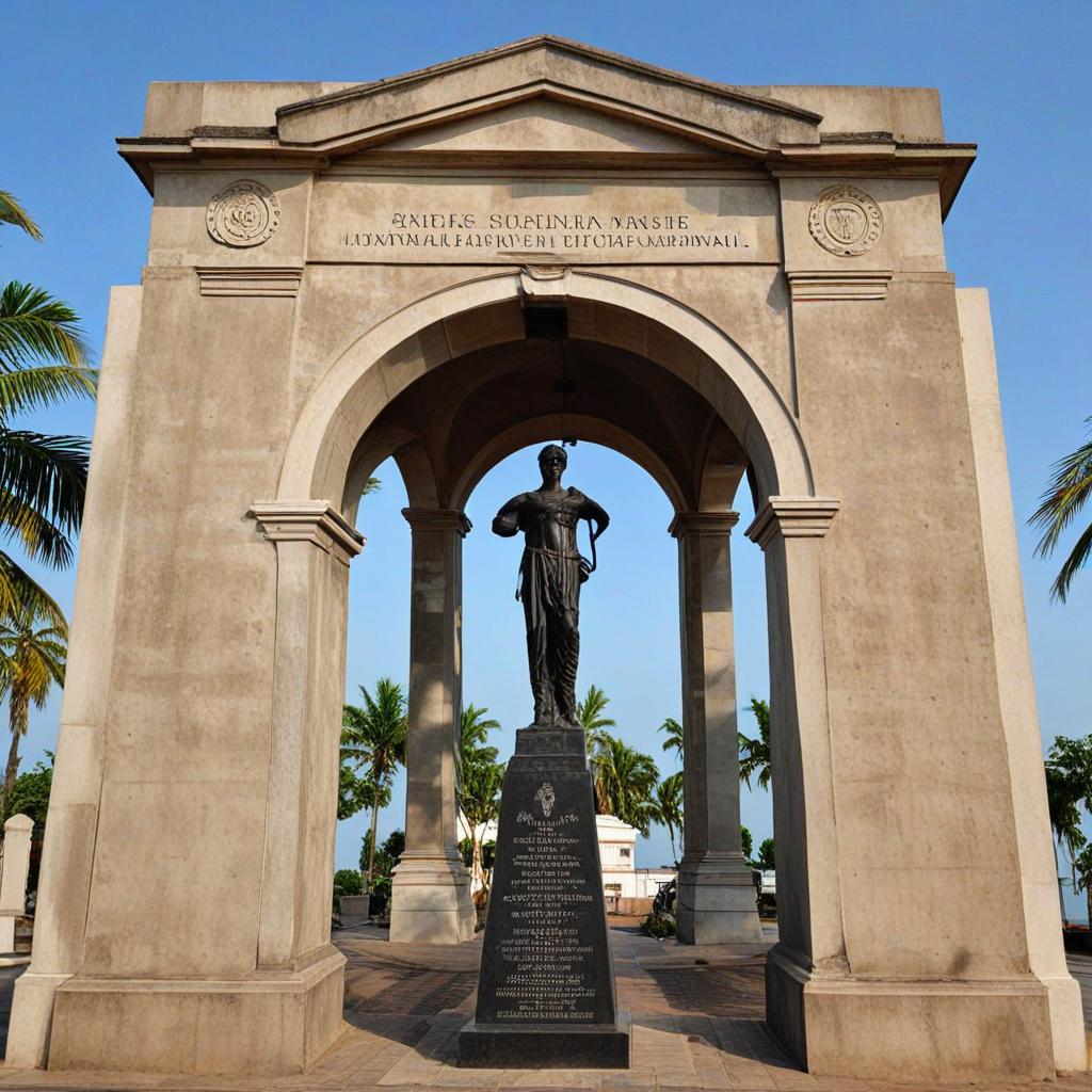 Tourists place in pondicherry-French War Memorial