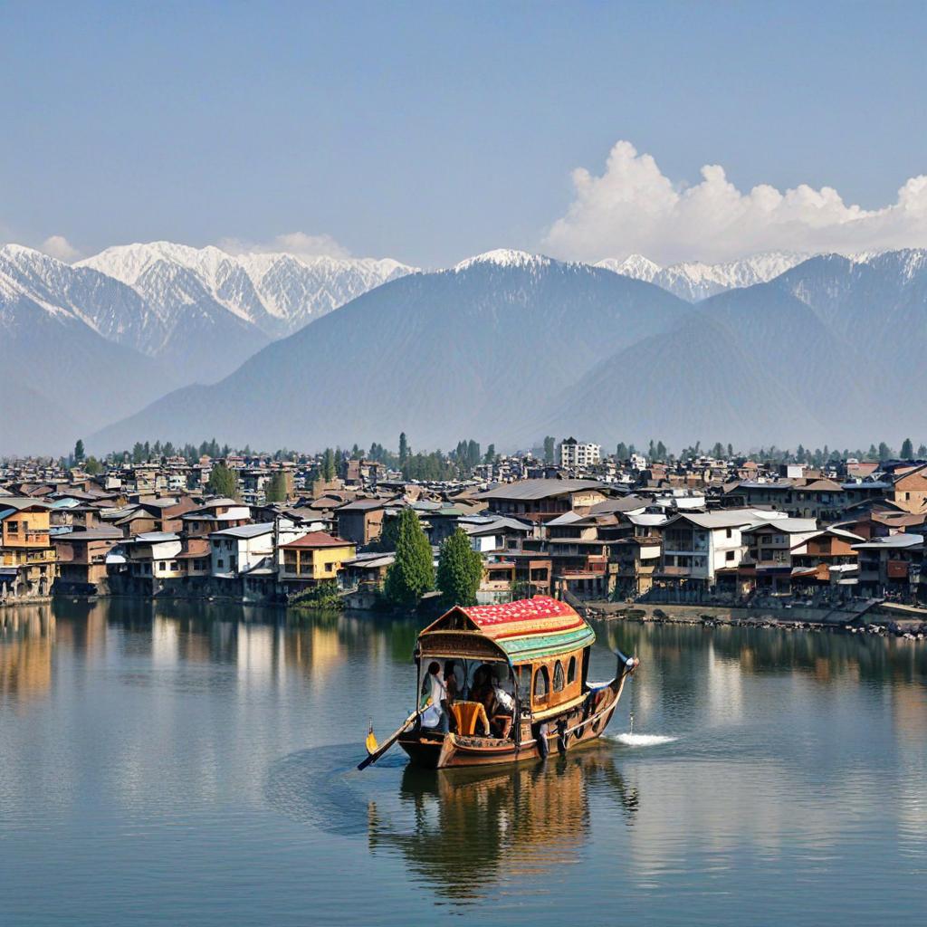 Snowing places in india-Srinagar, Jammu and Kashmir, transforms into a breathtaking winter wonderland during the snow season from December to February.