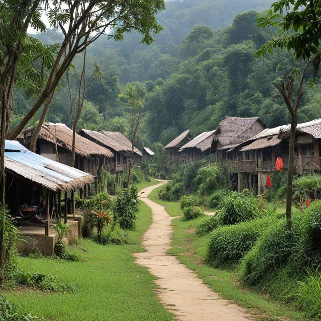 Mawlynnong Village in cherrapunji